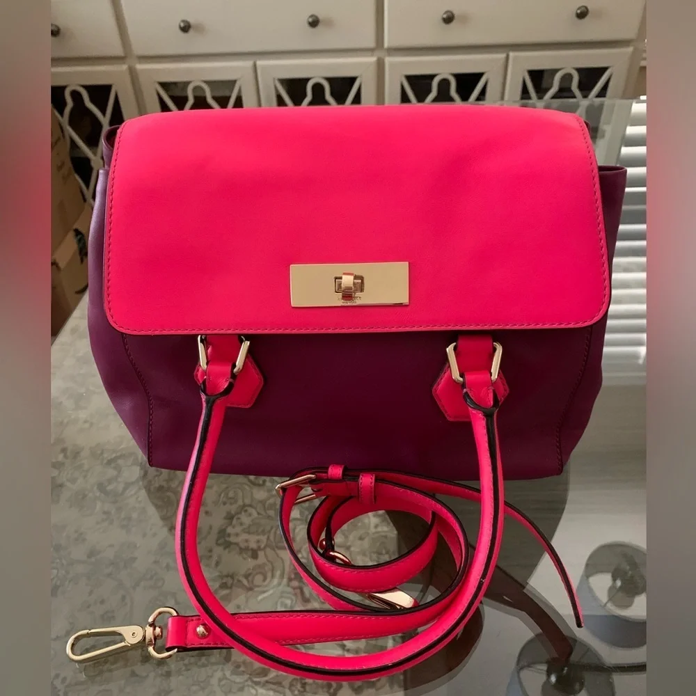 NWOT Kate Spade New York Moody Catherine Street Joanie Plum/Barbie Pink Satchel